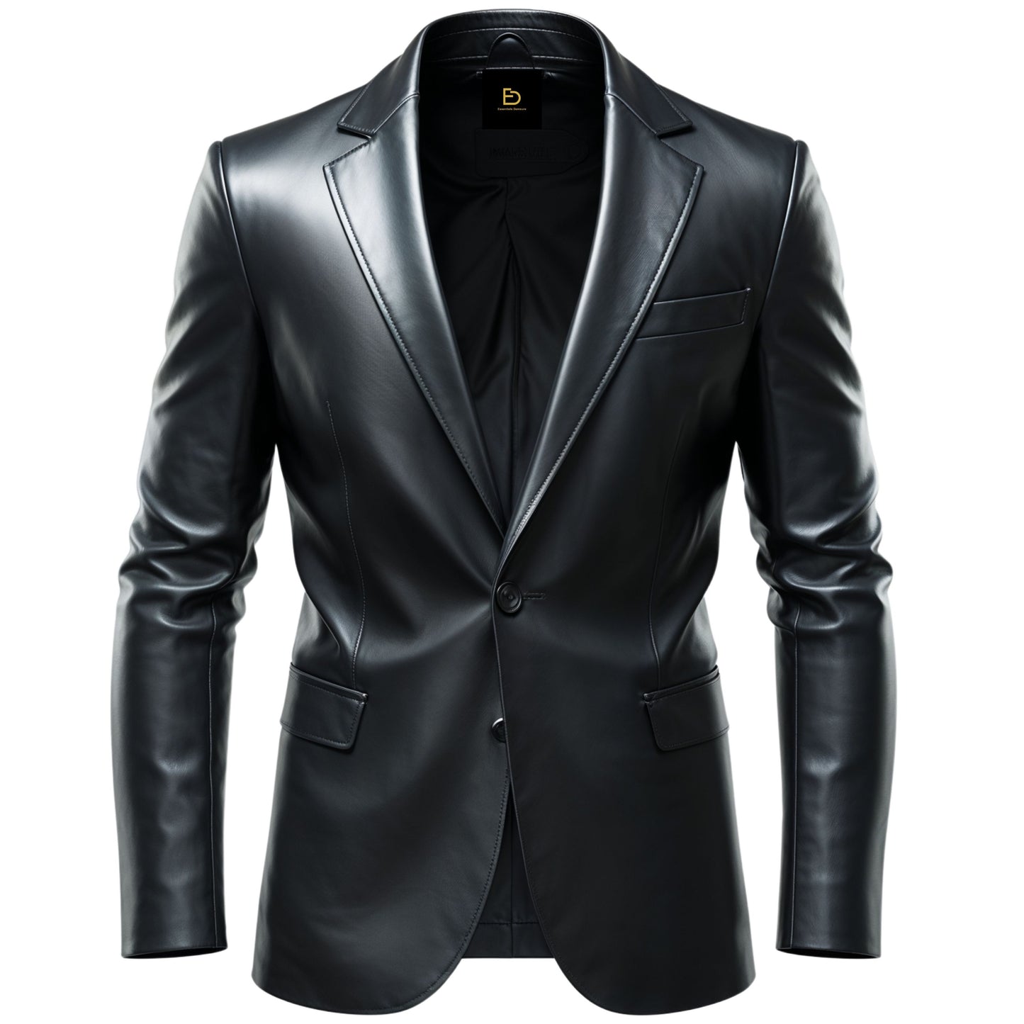 Men's Black Real Leather Blazer Jacket, Tailored Fit, Modern Style, All Season Wear