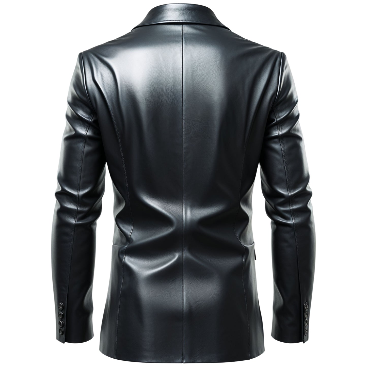 Men's Black Real Leather Blazer Jacket, Tailored Fit, Modern Style, All Season Wear