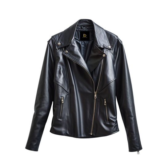 Men's Real Leather Biker Jacket: Asymmetrical Zip Motorcycle Street Style