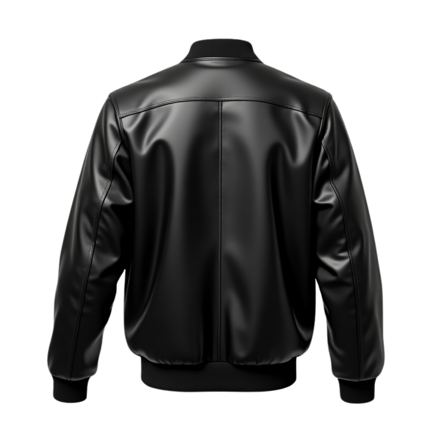 Black Leather Bomber Jacket: Minimalist Urban Fashion Style