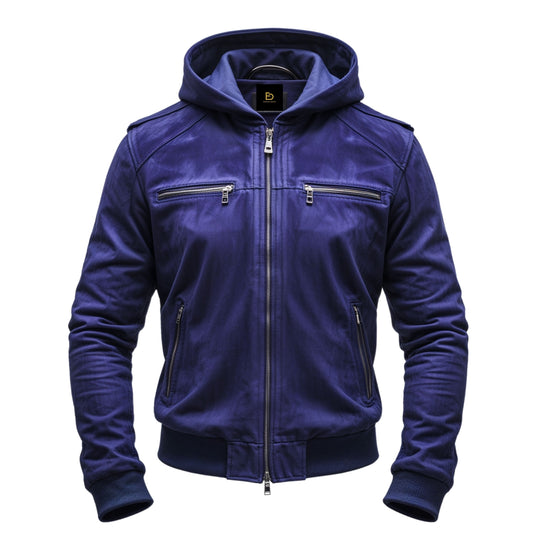 Modern Hooded Jacket Front Zipper Zip Pockets Ribbed Cuffs Designed Stylish Comfort Everyday Versatility