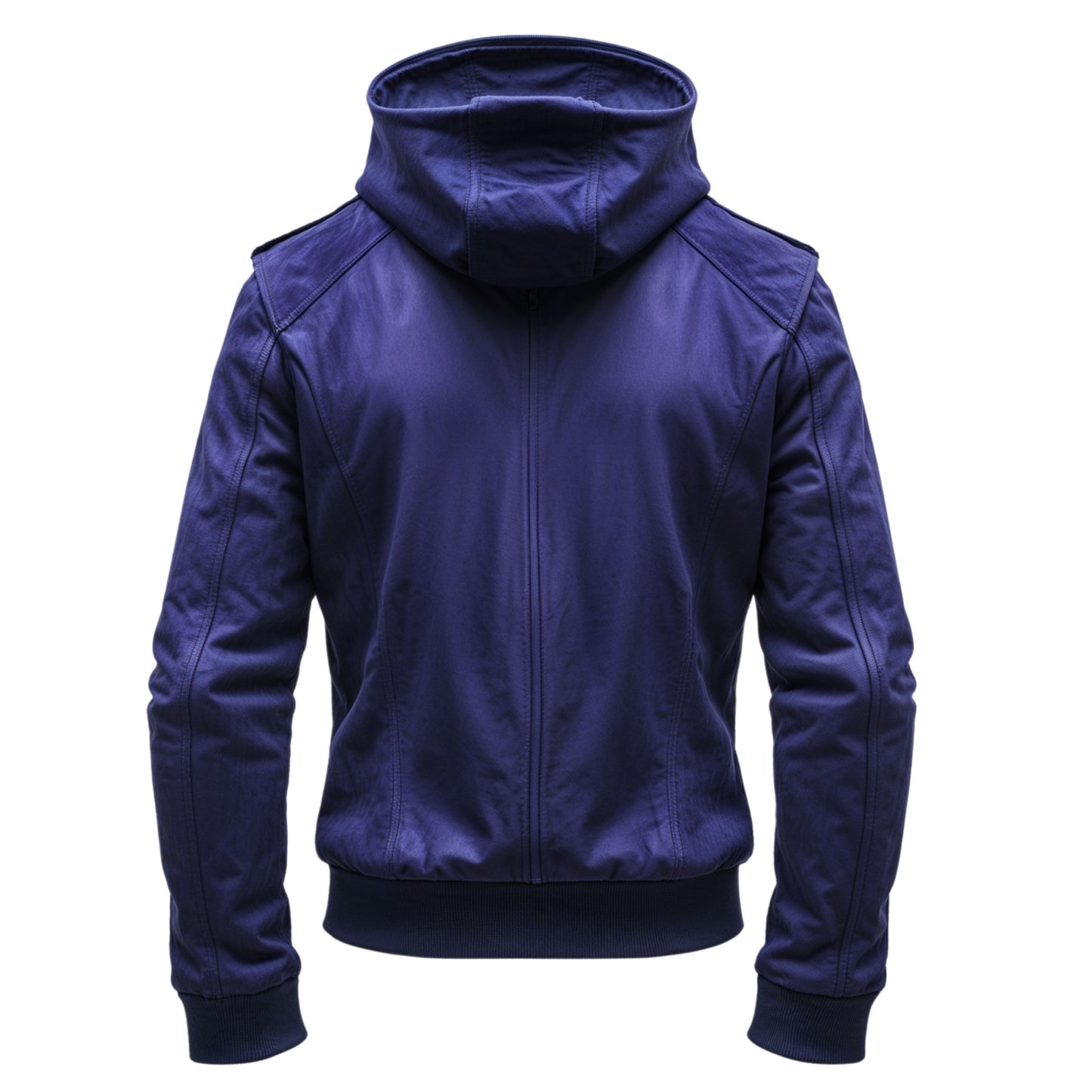 Modern Hooded Jacket Front Zipper Zip Pockets Ribbed Cuffs Designed Stylish Comfort Everyday Versatility